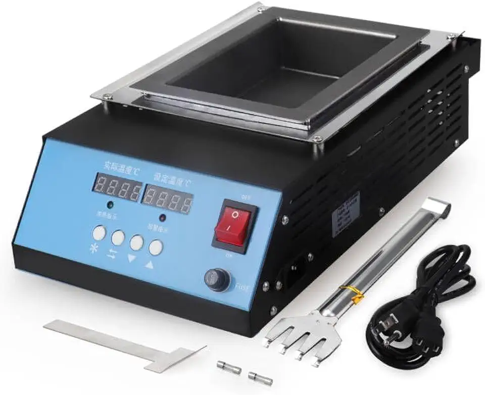 Solder Pot Lead-Free Titanium Solder Pot for Welding and Soldering Bath Double Digital Display Capacity 5.7kg 1000W 30~600°C