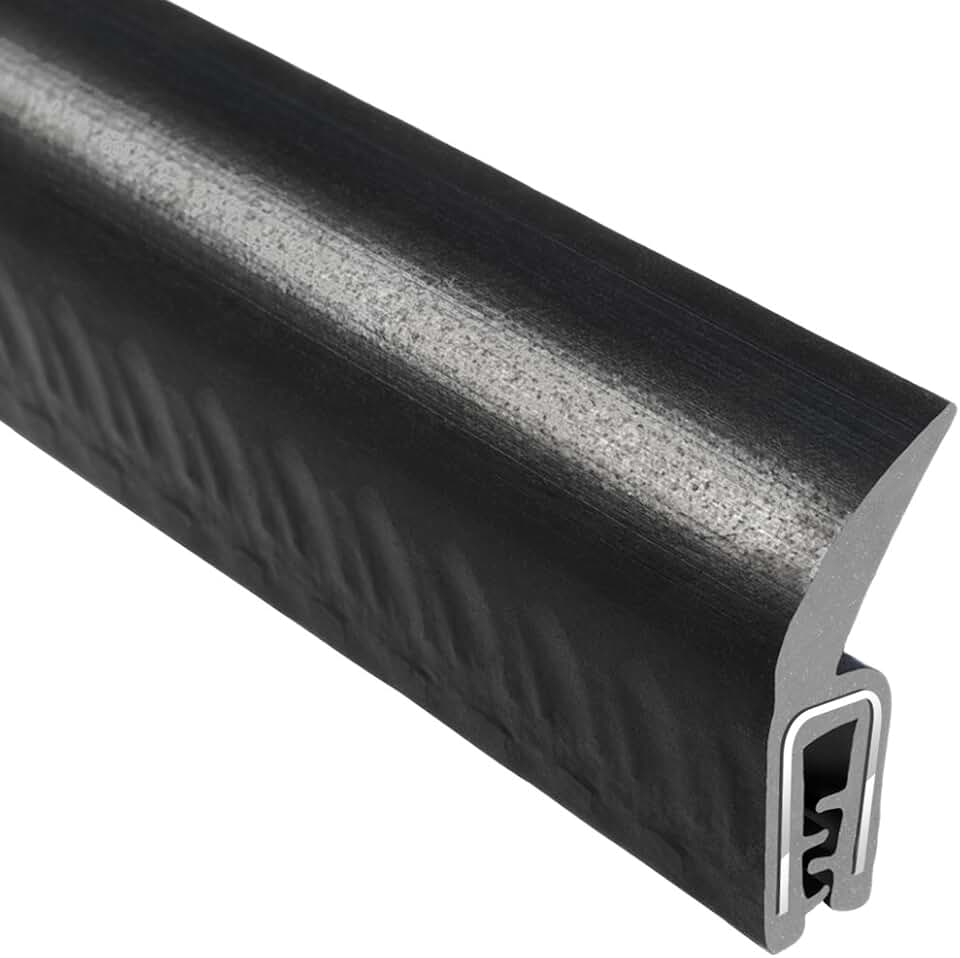 Trim-Lok DDA1501-328 EPDM Dual Durometer Rubber/Metal Carrier Flap Seal, Fits Edge 0.040