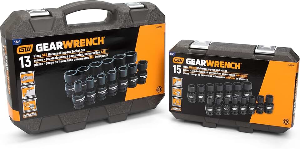 GEARWRENCH 13 Pc. SAE and 15 Pc. Metric 1/2