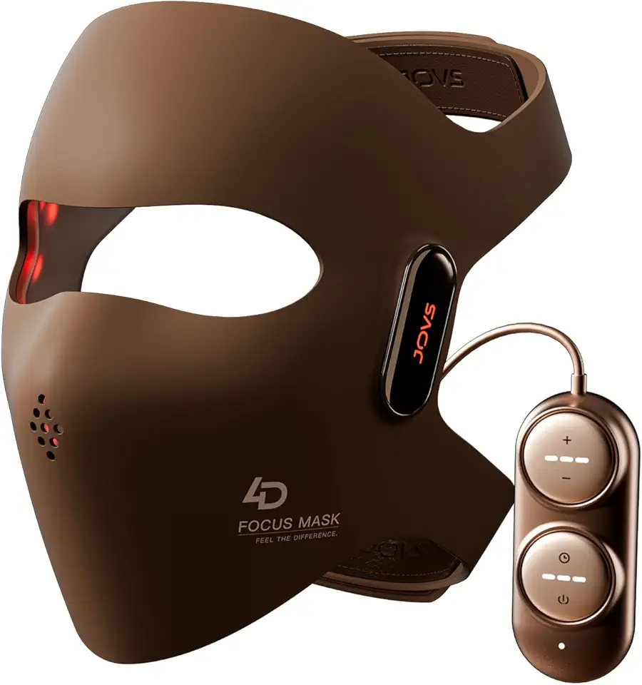 4D Laser Light Therapy Mask, Red Light Therapy for Face with 4 Different Wavelength Adopted FPT Concentrated Technology, 3 Modes Portable Face Mask for Anti-aging