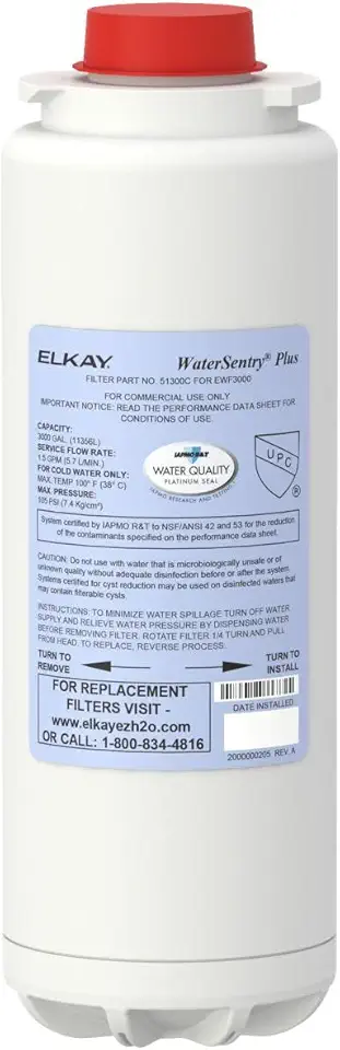 Elkay 51300C WaterSentry Lead + Microplastics NSF/ANSI Certified Filter (12-Pack) (Bottle Fillers)