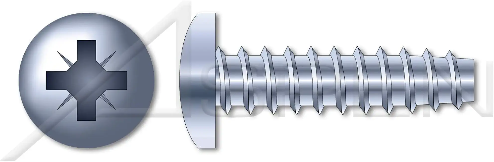 (2000 pcs) M3 X 16mm, Thread Rolling Screws for Plastics, Metric, Pan Pozi Recess Type Z, Steel, Zinc Plated