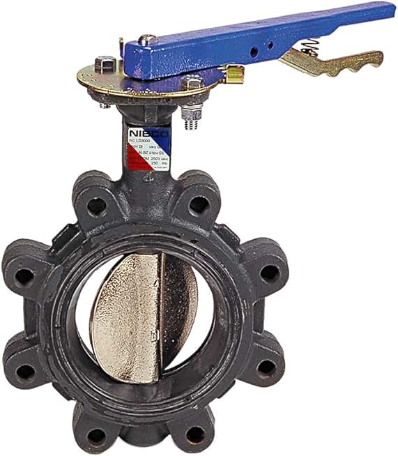 NIBCO LD31223 5 LUG BFV L/LK HNDL DUCT IRON