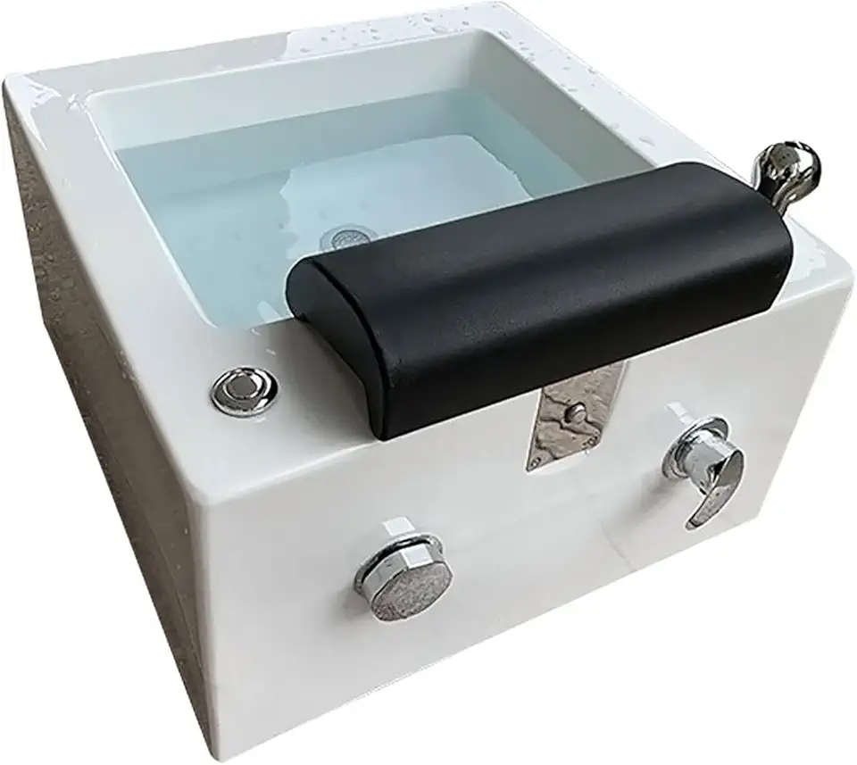 Acrylic Massage Footbath Square Footbath deep Foot Bath Spa with Massage Stress Relief for Fatigue and Tired Feet Colorful Lamp Footbath Best Pedicure at Home Spa Treatment ( Color : Type a , Size : 6