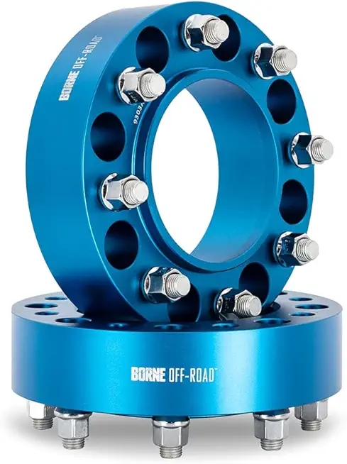 Borne Off-Road Wheel Spacers, 8x165.1, 116.7 Center Bore, M14x1.5, 50mm, Blue