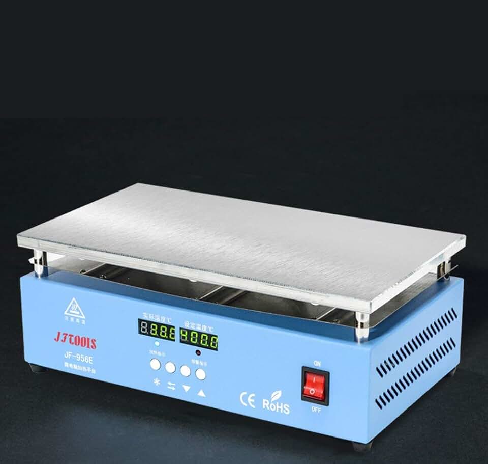 Soldering JF-956E Preheating Station Heating Platform LED Digital Thermostat Platform heating plate Screen Repair Special Heating Station - (Color: 220V, Plug Type: UK)