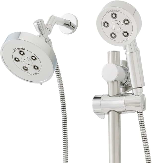Speakman VS-123010 Neo Anystream Shower Combination with Slide Bar, 2.0 GPM, Polished Chrome