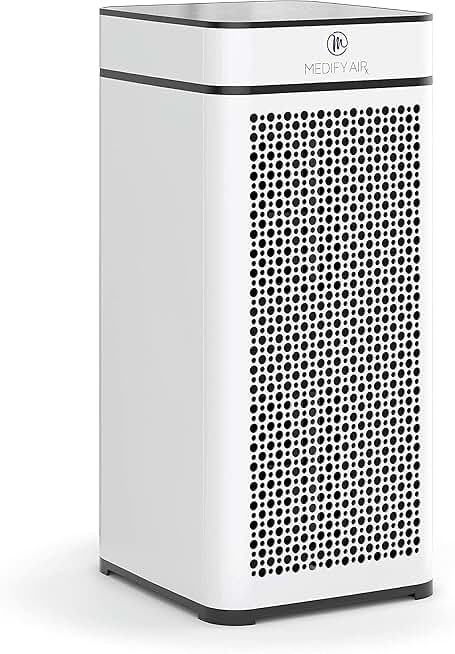 Medify MA-40 Air Purifier with True HEPA H13 Filter | 1,793 ft² Coverage in 1hr for Smoke, Wildfires, Odors, Pollen, Pets | Quiet 99.9% Removal to 0.1 Microns | White, 1-Pack