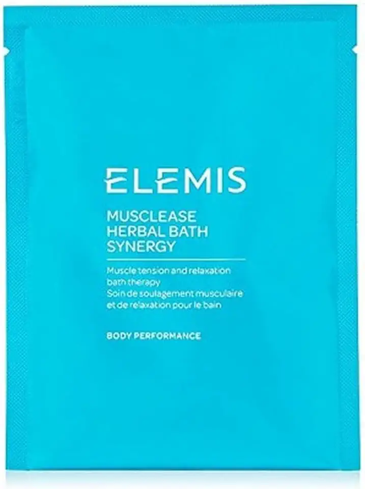 ELEMIS Musclease Herbal Bath Synergy | Calming Muscle Tension and Relaxation Therapy Soak Relieves Aches, Pains and Tension Post-Workout | 10 Sachets