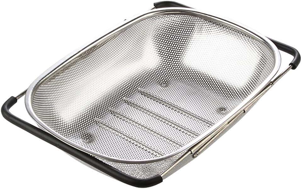 GYLXW Expandable Dish Drying Rack,Over Sink Dish Rack, in Sink or on Countertop Dish Drainer, Rustproof Stainless Steel