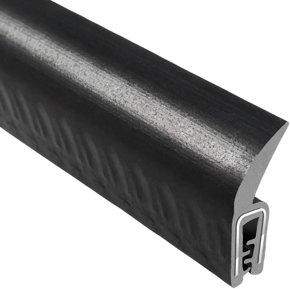 Trim-Lok DDA1501-328 EPDM Dual Durometer Rubber/Metal Carrier Flap Seal, Fits Edge 0.040