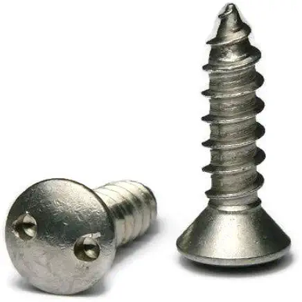 Spanner Security Oval Head Sheet Metal Screws 18-8 Stainless Steel 1/4