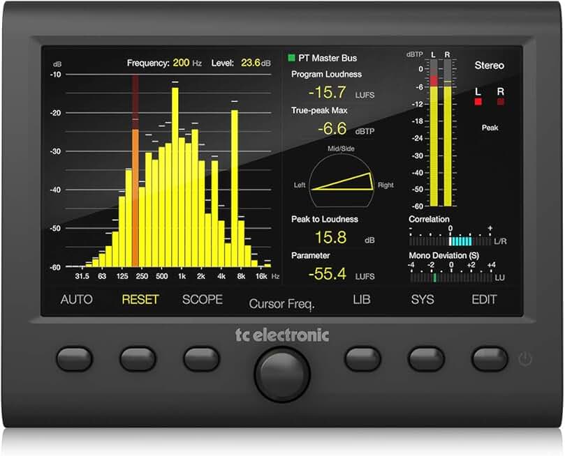 TC Electronic CLARITY M STEREO Stereo Audio Meter with 7