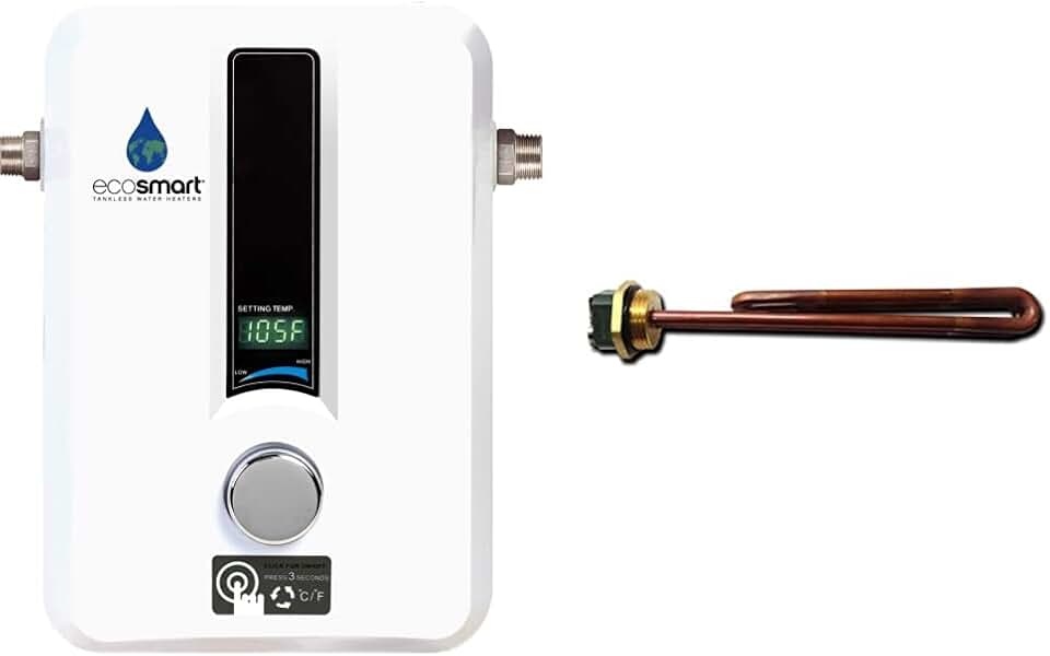 EcoSmart ECO 11 Electric Tankless Water Heater + Ecosmart HE 55220 ECO 8 Element