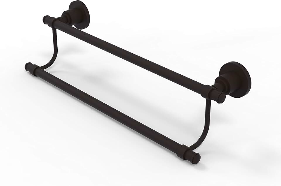 Allied Brass WS-72/36 Washington Square Collection 36 Inch Double Towel Bar, Oil Rubbed Bronze