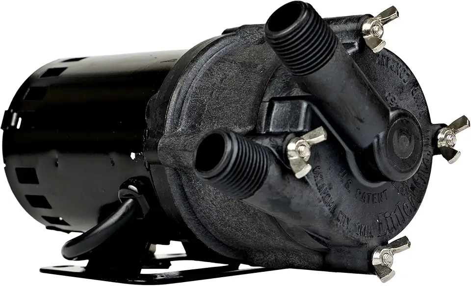 Little Giant 3-MD-MT-HC 115 Volt, 1/25 HP, 8.3 GPM Magnetic Drive Pump for Highly Corrosive Chemicals with 6-Ft. Power Cord, Black, 578603