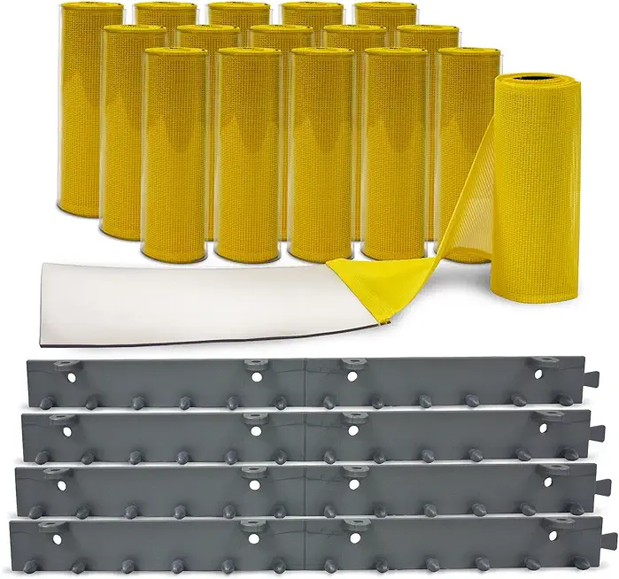 Aleco 405056 Airflex Polyester Mesh Insect Barrier Kit, 8' Width x 8' Height, Yellow