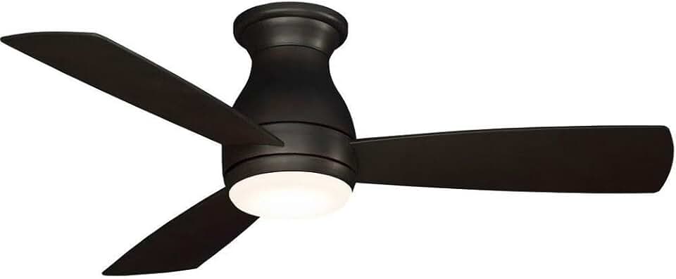 Fanimation Hugh Indoor/Outdoor Ceiling Fan with Blades and LED Light Kit 44 inch - Dark Bronze