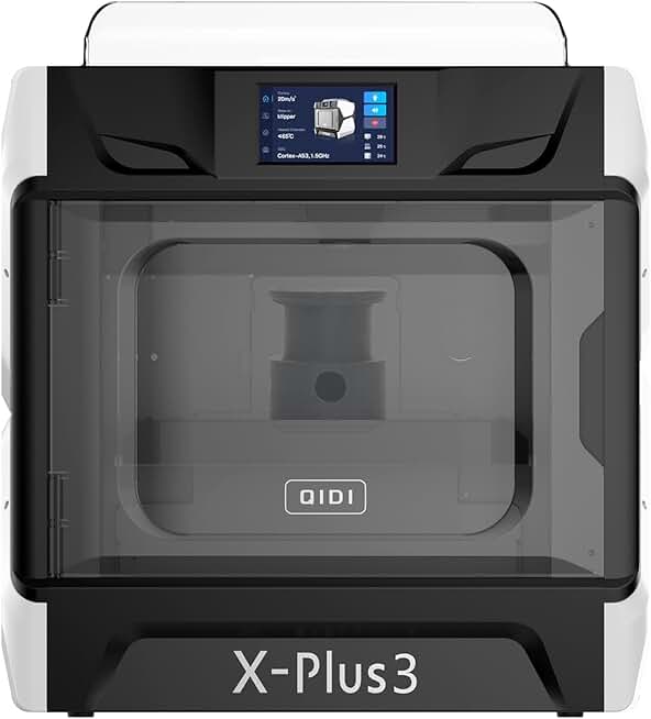 R QIDI TECHNOLOGY X-PLUS3 3D Printers Fully Upgrade, 600mm/s Industrial Grade High-Speed 3D Printer, Acceleration 20000mm/s2, 65℃ Independent Heated Chamber, CoreXY&Klipper, 11.02x11.02x10.63 inch