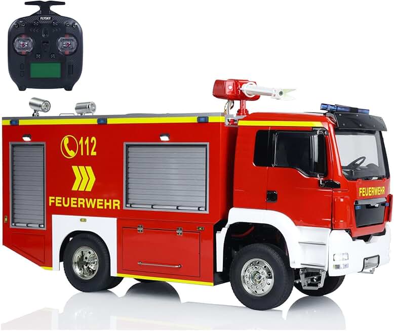 1:14 4X2 RC Fire Fighting Truck 2-Speed Transmission Radio Control Fire Vehicles Motor Servo ESC Light Sound System