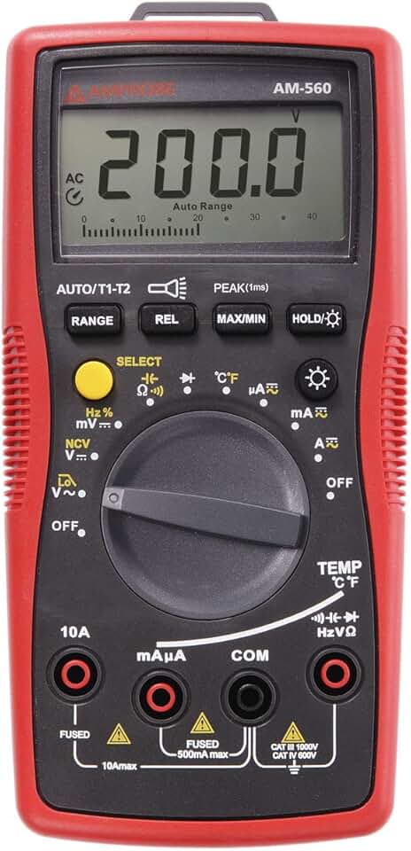 Amprobe AM-560 Advanced HVAC Digital Multimeter, Black