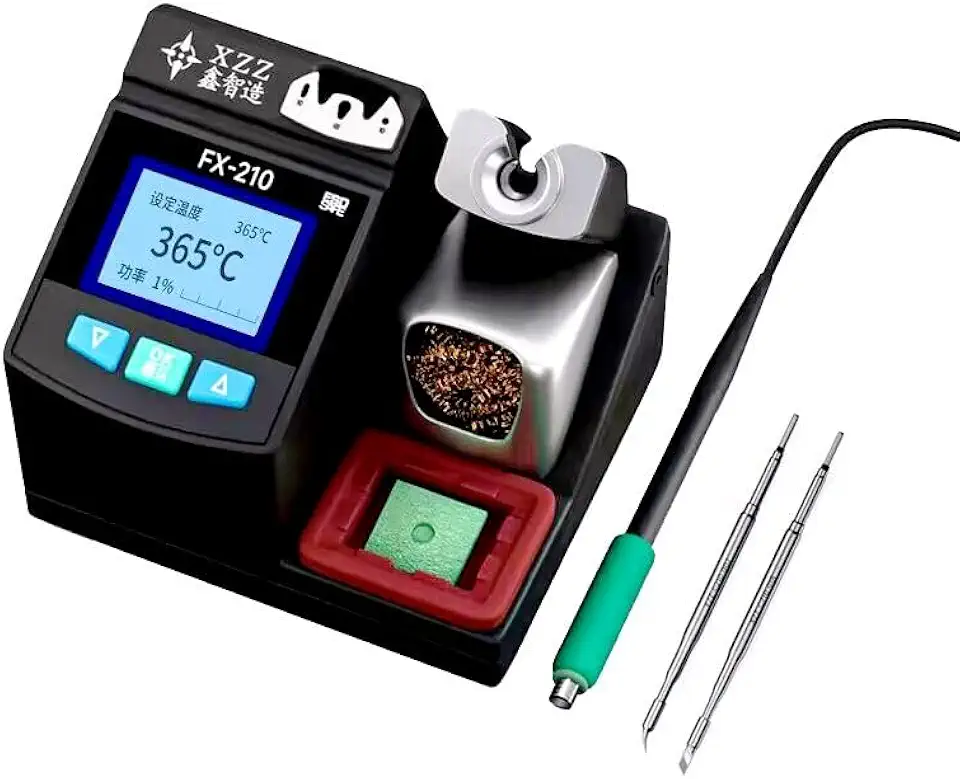 XZZ FX-210 Intelligent Lead Free Soldering Station Iron Kit 2S Rapid Heating Up for Phone PCB Soldering Repair (110V)
