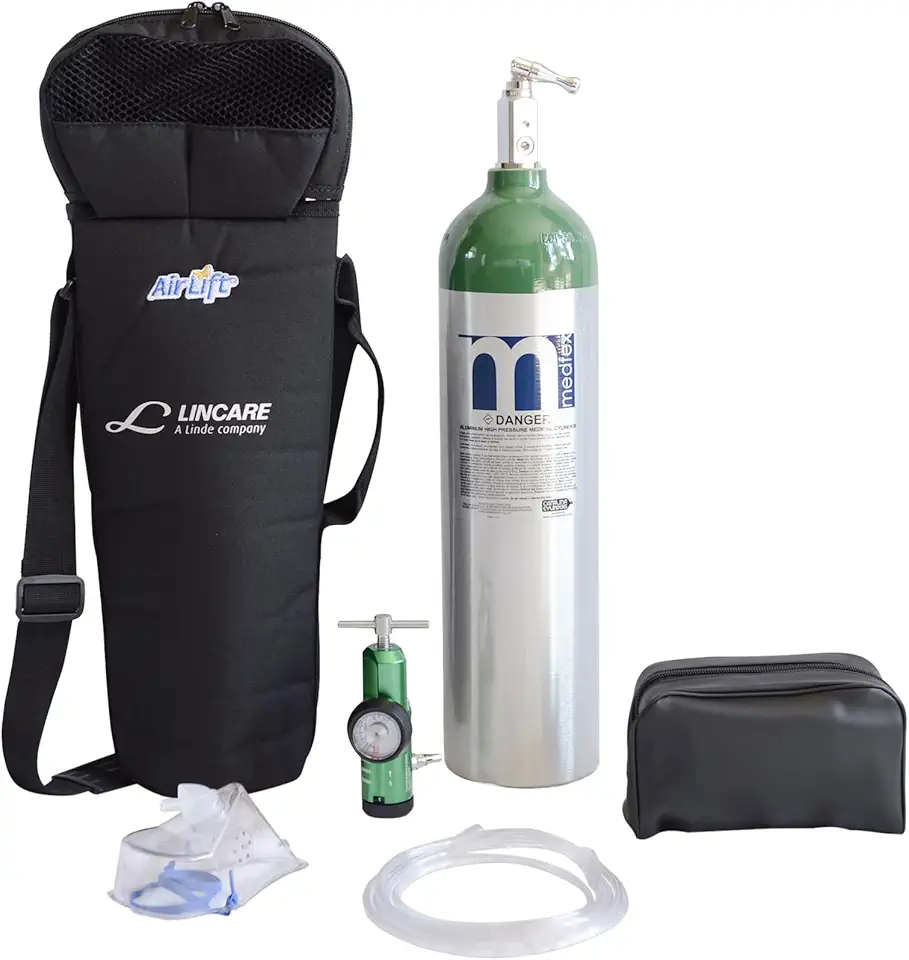 Small Oxygen Tank D Size Complete Set - Portable Oxygen Tank for Travel USA