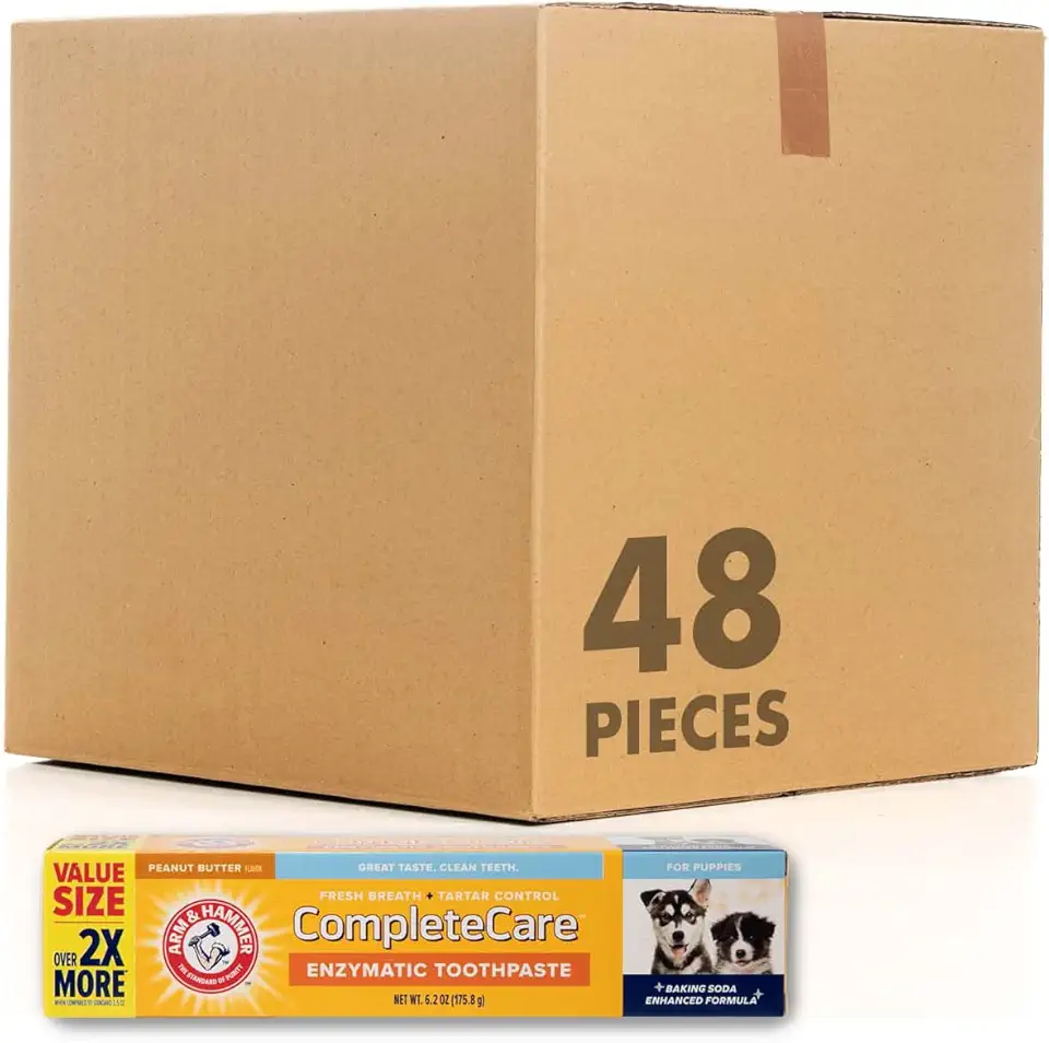 Arm & Hammer Complete Care Enzymatic Dog Toothpaste, 6.2 oz - Dog Toothpaste for Puppies and Adult Dogs, Arm and Hammer Toothpaste for Dogs - Pet Toothpaste, Dog Dental Care and Clean Dog Teeth