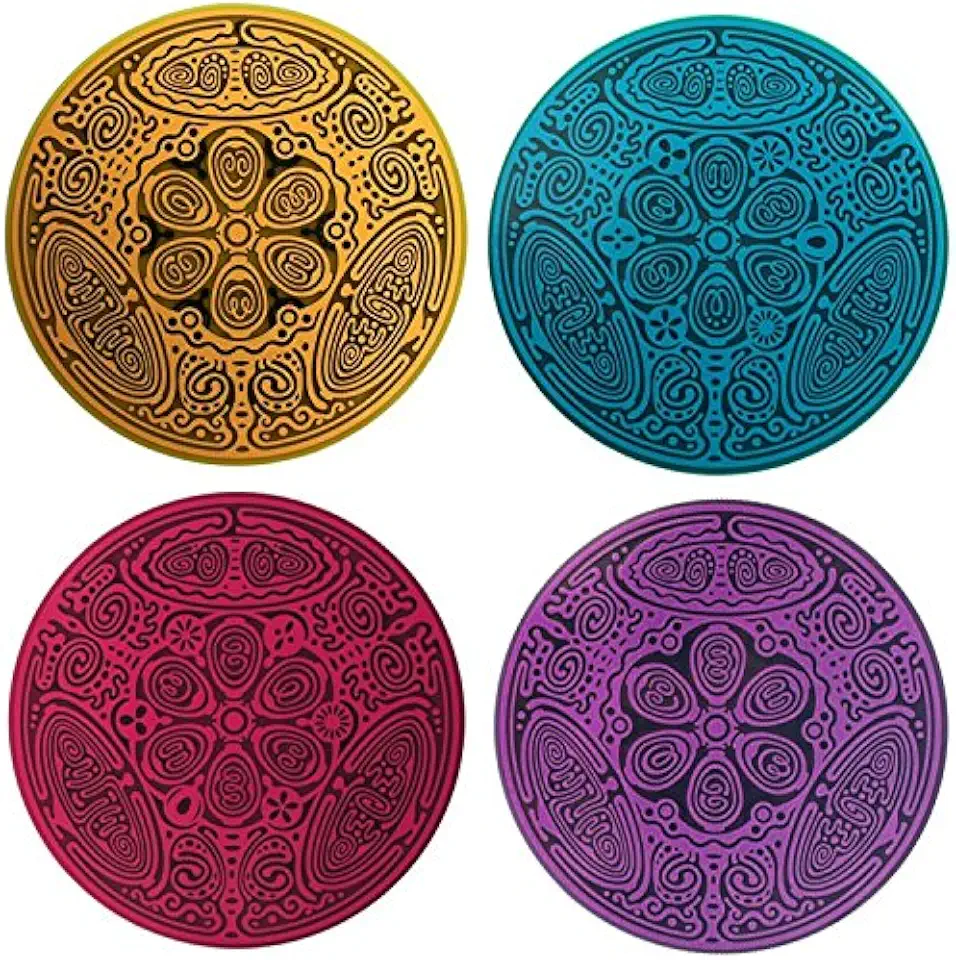 4 Element Disks: Fire, Water, Earth, Air–Freedom, Stability, Energy & Flexibility, Balance Your Astrology, Feng Shui Home, Bedroom-Geometric Copper Antenna Powerforms Divine Essence 3