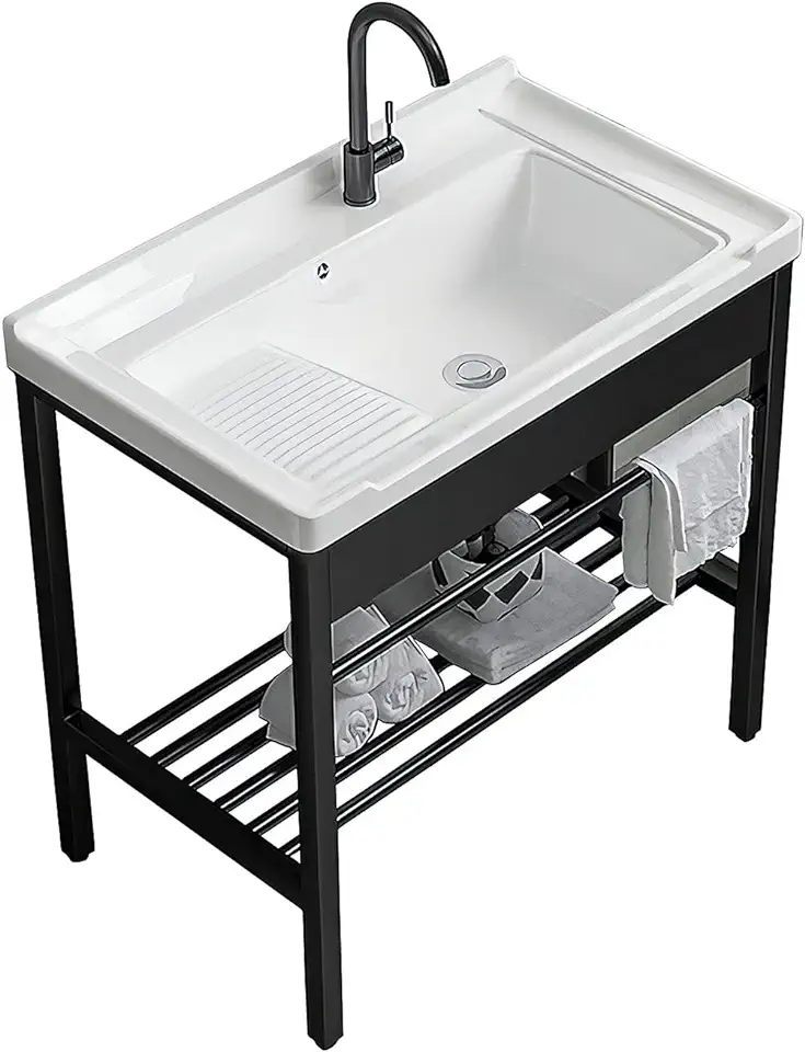 Freestanding Laundry Utility Sink, 28.3
