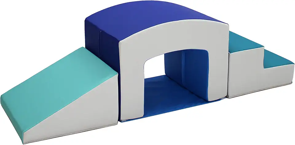 Factory Direct Partners 12824-CT SoftScape Playtime Grow-n-Learn Tunnel Climber for Toddlers and Kids(3-Piece) - Contemporary, 12824-CT