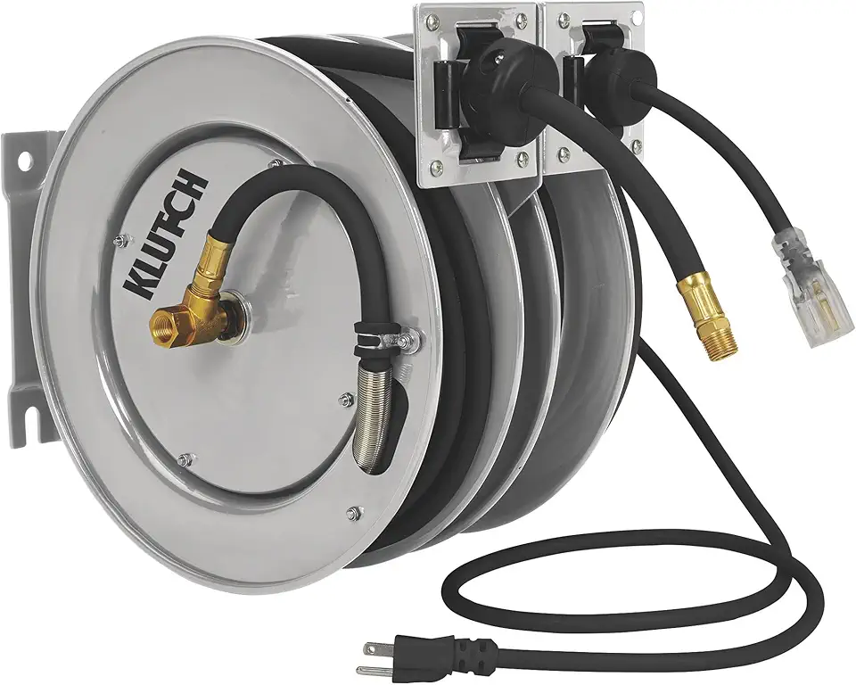 Klutch Combo Air and Electric Hose Reel