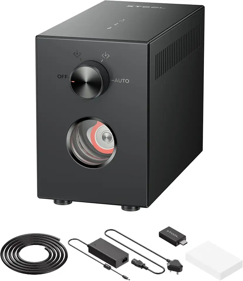 xTool Air-Compress Assist with Upgraded Metal Pistion Pump for xTool S1/M1 Ultra/M1/D1 Pro, 30L/min Air Output for Laser Cutter, Auto Control, HEPA Filter, Cut Cleaner and Faster