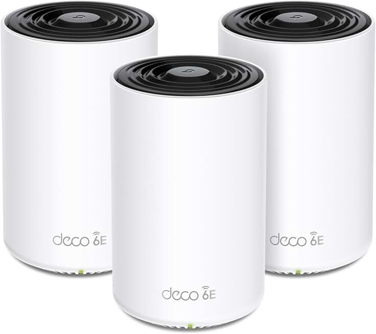 TP-Link Deco AXE4900 Tri-Band WiFi 6E Mesh WiFi System (Deco XE70 Pro)| 2.5G WAN/LAN Ports | 4.9 Gbps Wi-Fi | 7,200 Sq. Ft Coverage | Connect up to 200 Devices | New 6 GHz Band | 3-Pack |2024 Release