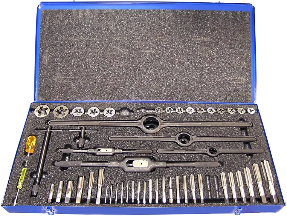 CLEVELAND Tap/Die Set,52pc,UNC,UNF,UNS,NPT C00533