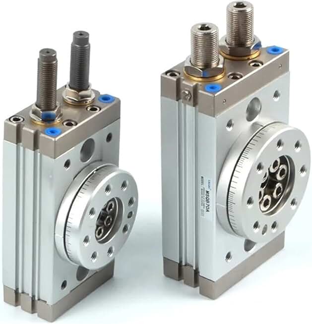 Double Acting Table Actuator Pneumatic Rotary Air Cylinder Large MSQB-200A/200R with Adjustment Bolt/Shock Absorber 1Pcs(MSQB-200R)