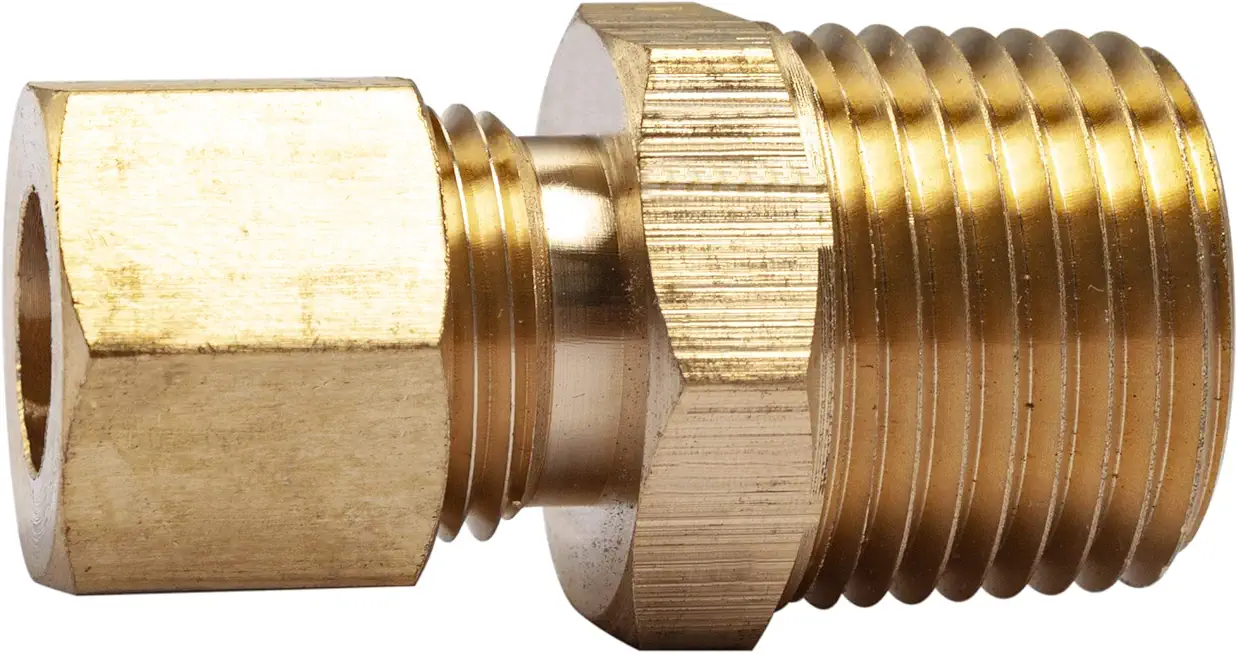 LTWFITTING Brass 5/16 OD x 3/8 Male NPT Compression Connector Fitting(Pack of 200)