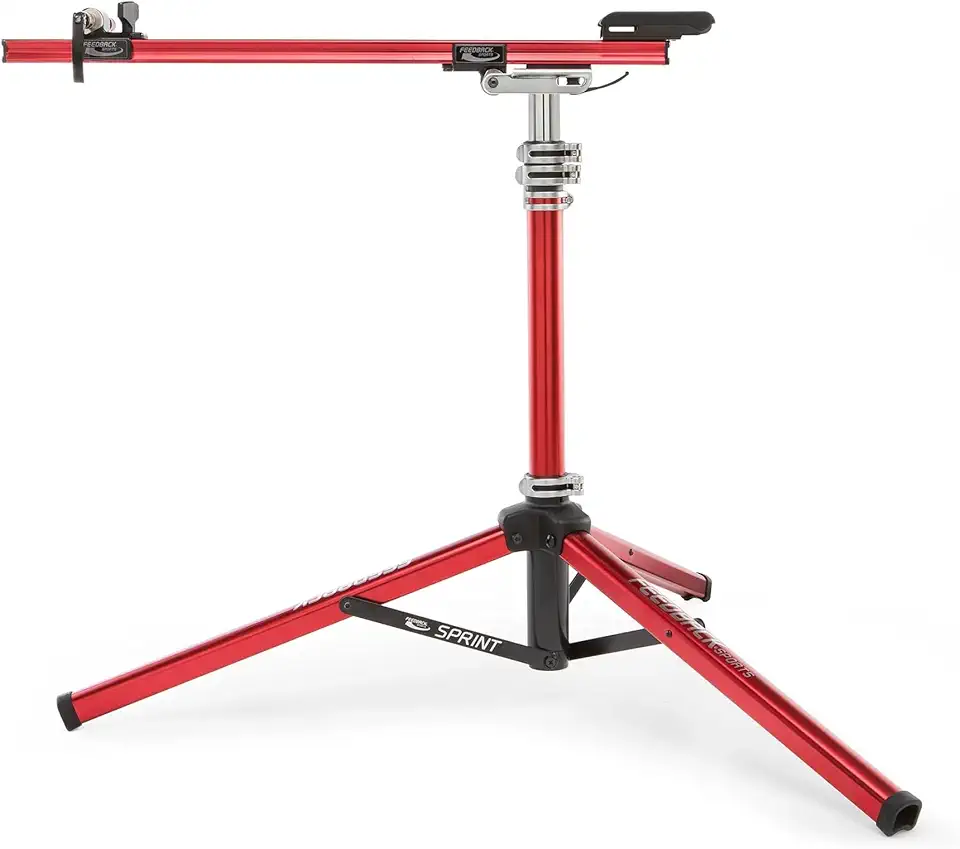 Feedback Sports Sprint Bike Repair Stand (Red) 5” x 7.5” x 30” (13 x 19.1 x 76cm)