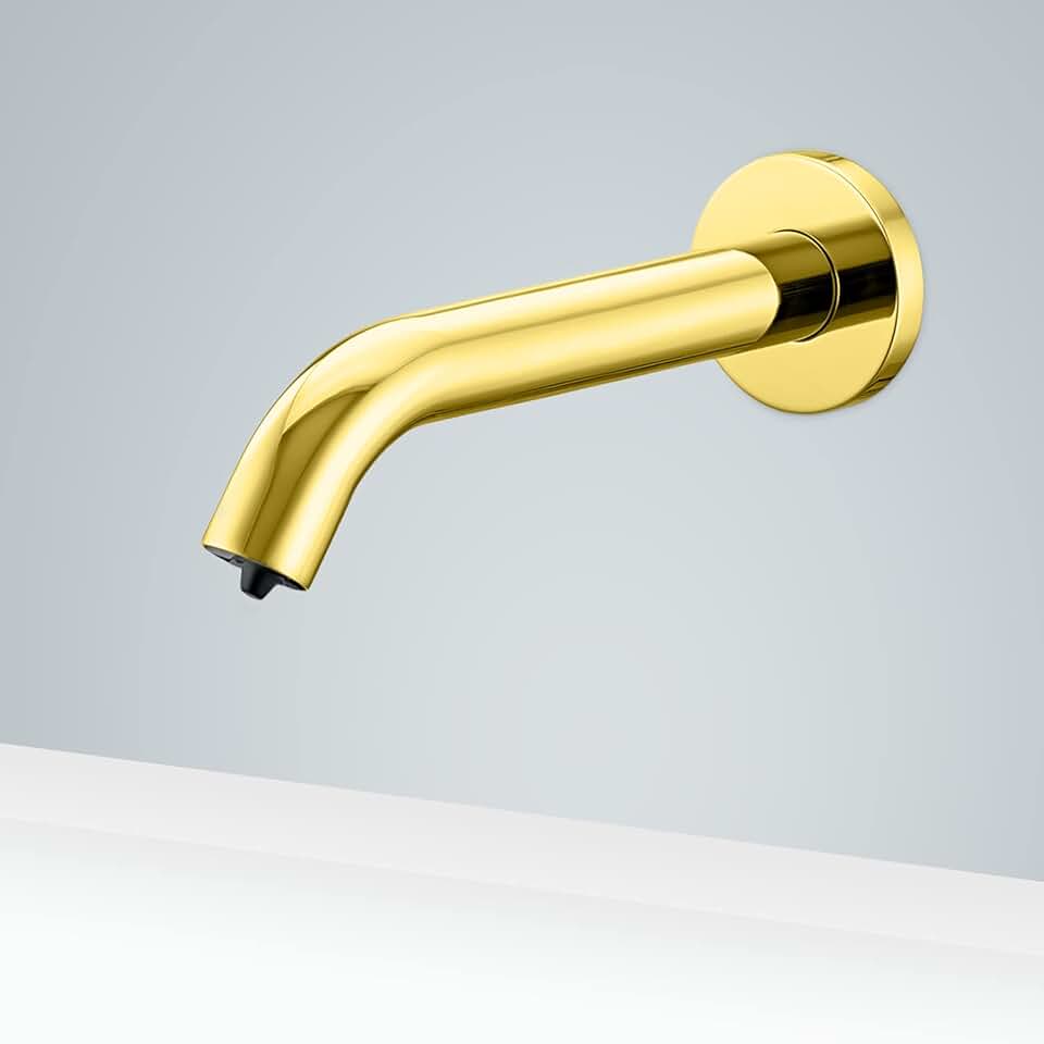 Lenox Commercial Automatic Foam Soap Dispenser - FS9801G Contemporary Style Wall Mount Solid Brass Sensor Soap Dispenser - Gold Finish