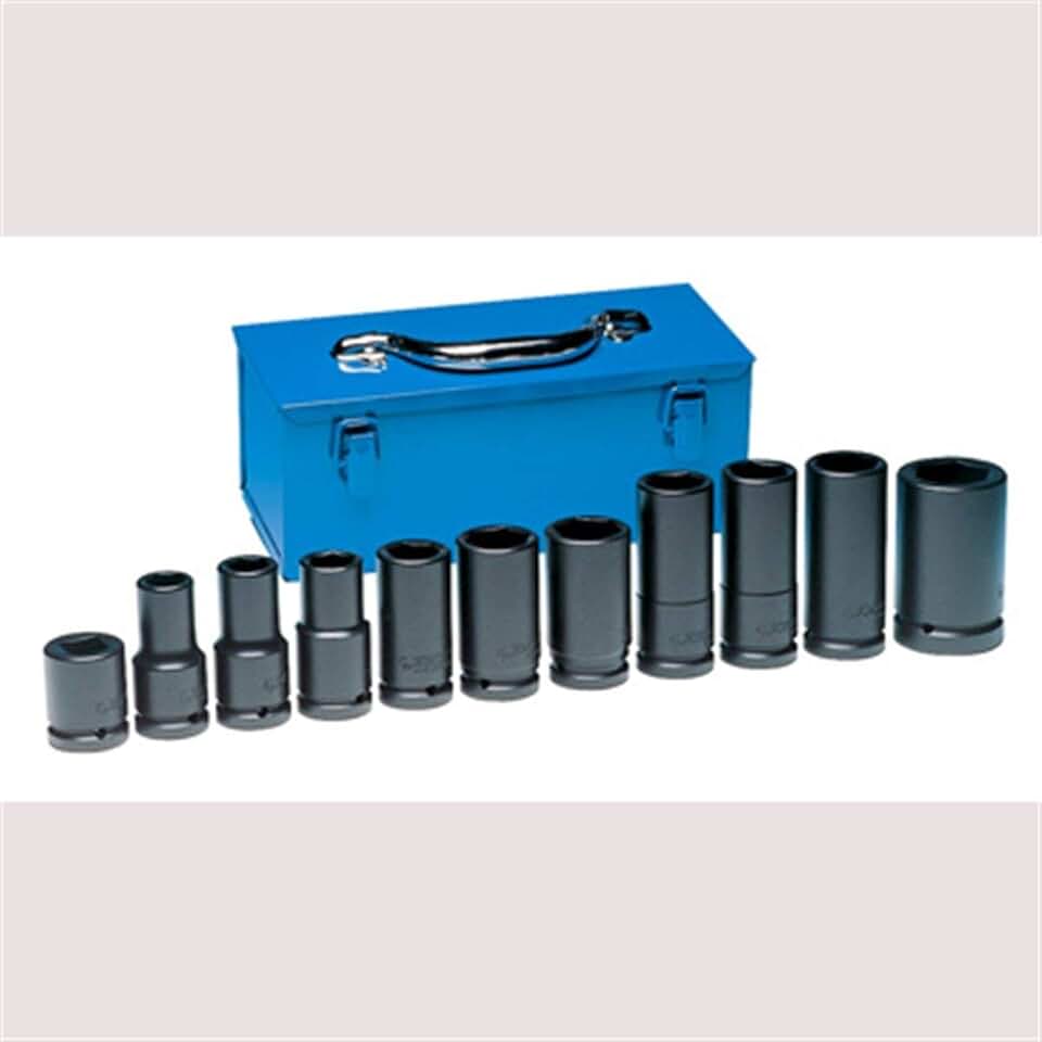Grey Pneumatic Corp. 8032 3/4 Drive 11 Piece Truck Wheel Impact Socket Set