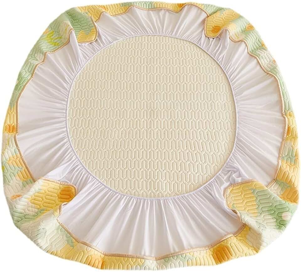 Latex Bed Hat Three-Piece Foldable Air Conditioning Soft Mat Bed Hat Mattress Protection Cover Bed Cover(180 * 200CM)