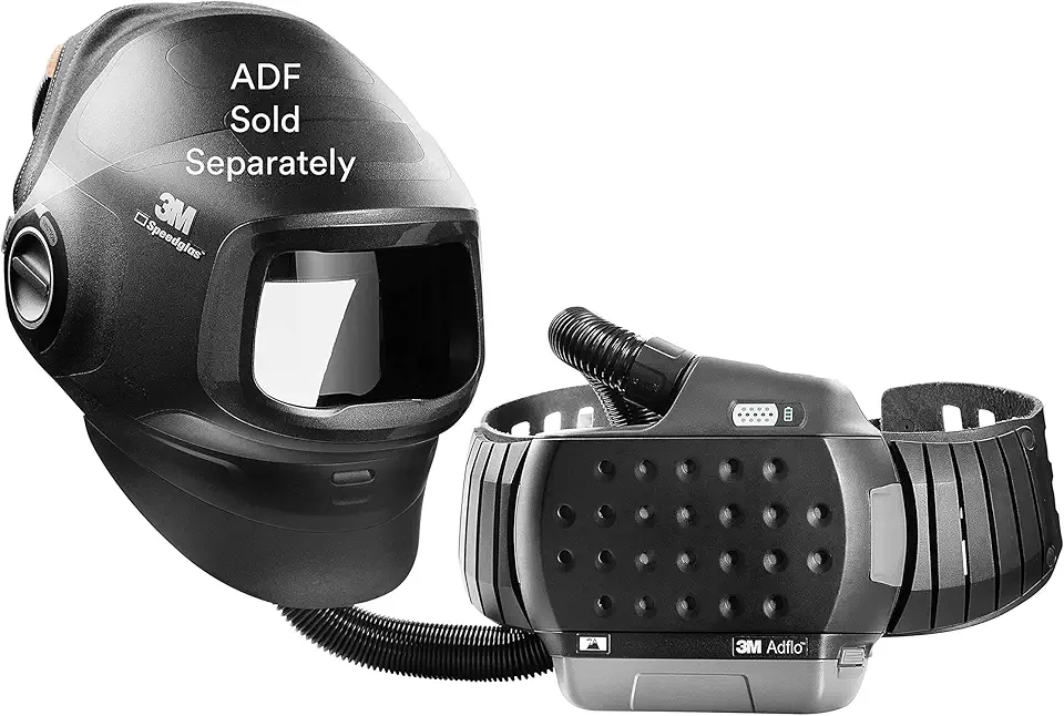 3M Speedglas Welding Helmet G5-01 and Adflo High-Altitude PAPR Assembly, No ADF, Heavy Duty with Flip Up Visor, Compact Design with Adjustable Head Suspension, Grinding and Metal Repair, 46-1101-00