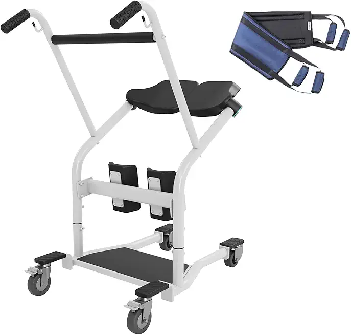 2024-Upgrade Sit to Stand Lift, Patient Transport Unit, Stand Assist Patient Lift for Safe Transfers, 500lbs Capacity Patient Standing Transfer Aid, Mobility Aid for Handicapped, Elderly & Disabled