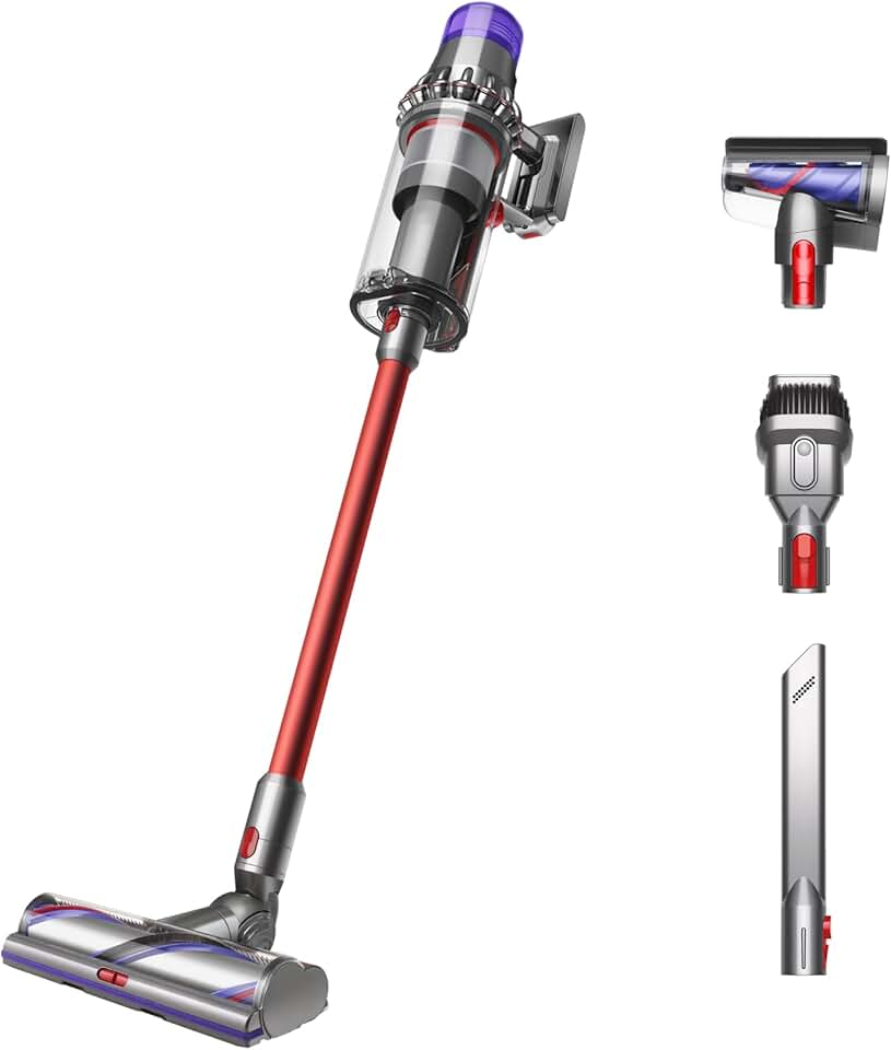 Dyson Outsize Cordless Vacuum Cleaner, Nickel/Red, Extra Large