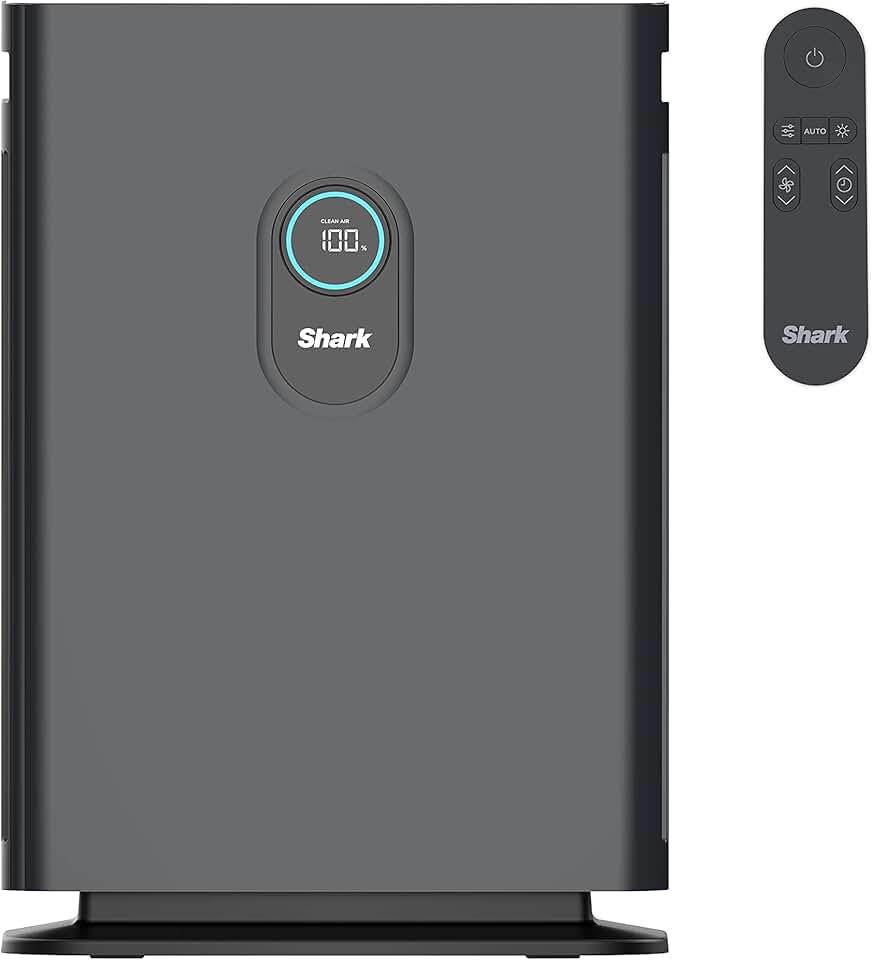 Shark 4 Fan Air Purifier for Home, Office, and Bedroom with HEPA Filter, Covers Up To 1000 Sq Ft,Removes Odors, Dust, Allergens, and Pollutants, HE402