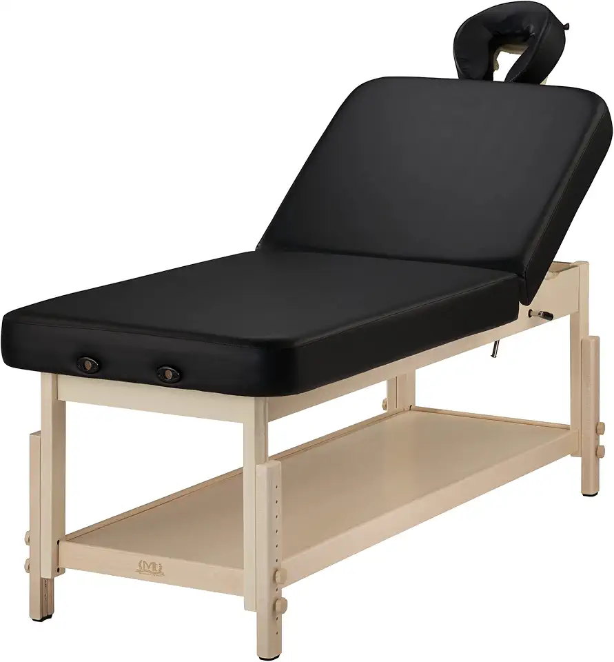 MT Harvey-Tilt Liftback Tilting Backrest Salon Stationary Massage Beauty Table(Black), 72x30 Inch (Pack of 1)