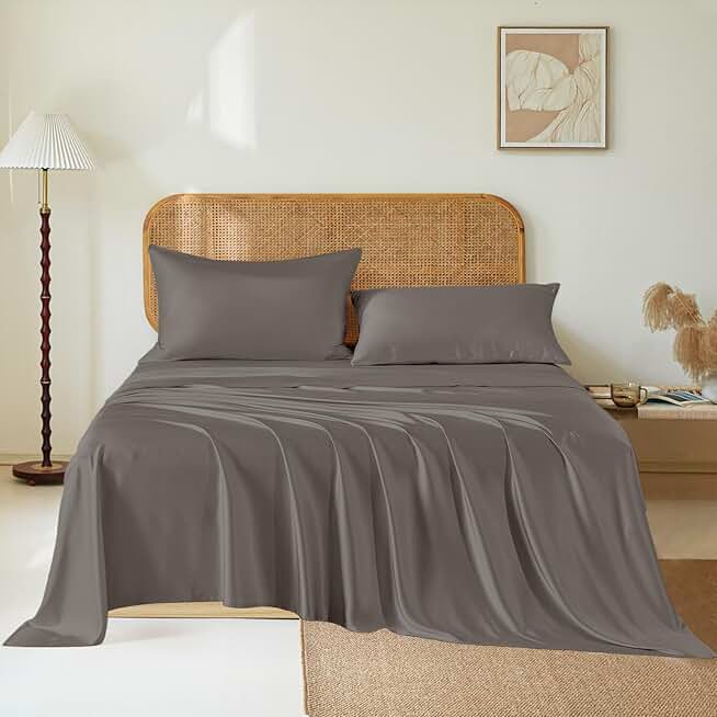 THXSILK Luxury Mulberry Silk Bed Sheets Set - 4pcs Silk Sheets Set 16