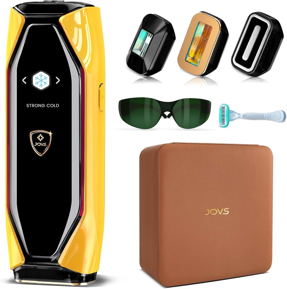 JOVS Laser Hair Removal, 37°F Painless Hair Removal Device with Sapphire Ice-Cooling, 3 in 1 Hair Removal & Skin Rejuvenation for Women and Men, 8 Modes Skin Care for Whole Body, Touch Screen