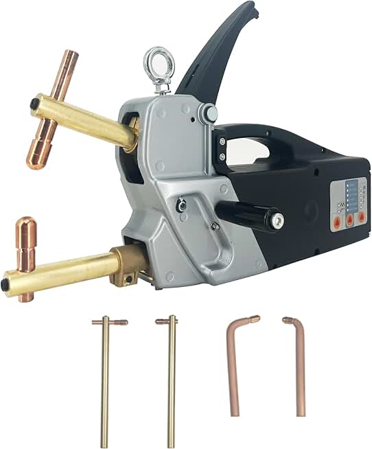 Professional Portable Electric 110 Volt Spot Welder Machine with Replaceable Welding Electrode Arms and 3pcs Hexagon Key (110, Volts)