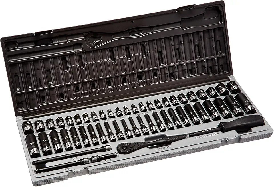 Grey Pneumatic Corp - 1/4 Dr. 53Pc Fract. Metric Duo-Socket Set 6-Pt (89653CRD)